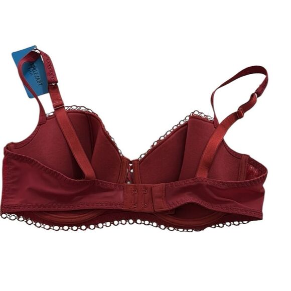 MAISON LEJABY UNDERWIRE RED BRA NEW Elegant Red Lace 32D - Picture 2 of 10